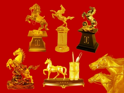 各種馬 馬的藝術品 禮品 關于馬的ppt設計素材