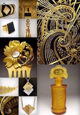 什么是ArtDeco? : 它反對古典主義單純手工藝的傾向,\x0a而主張機械化的美,\x0a所以大量使用直線、\x0a對稱和幾何圖形的構成,\x0a并大量使用了當時的新材料,\x0a如鋼筋混凝土和合成樹脂玻璃。\x0aArtDeco的影響力主要集中在建筑、\x0a藝術品和家具的設計上。